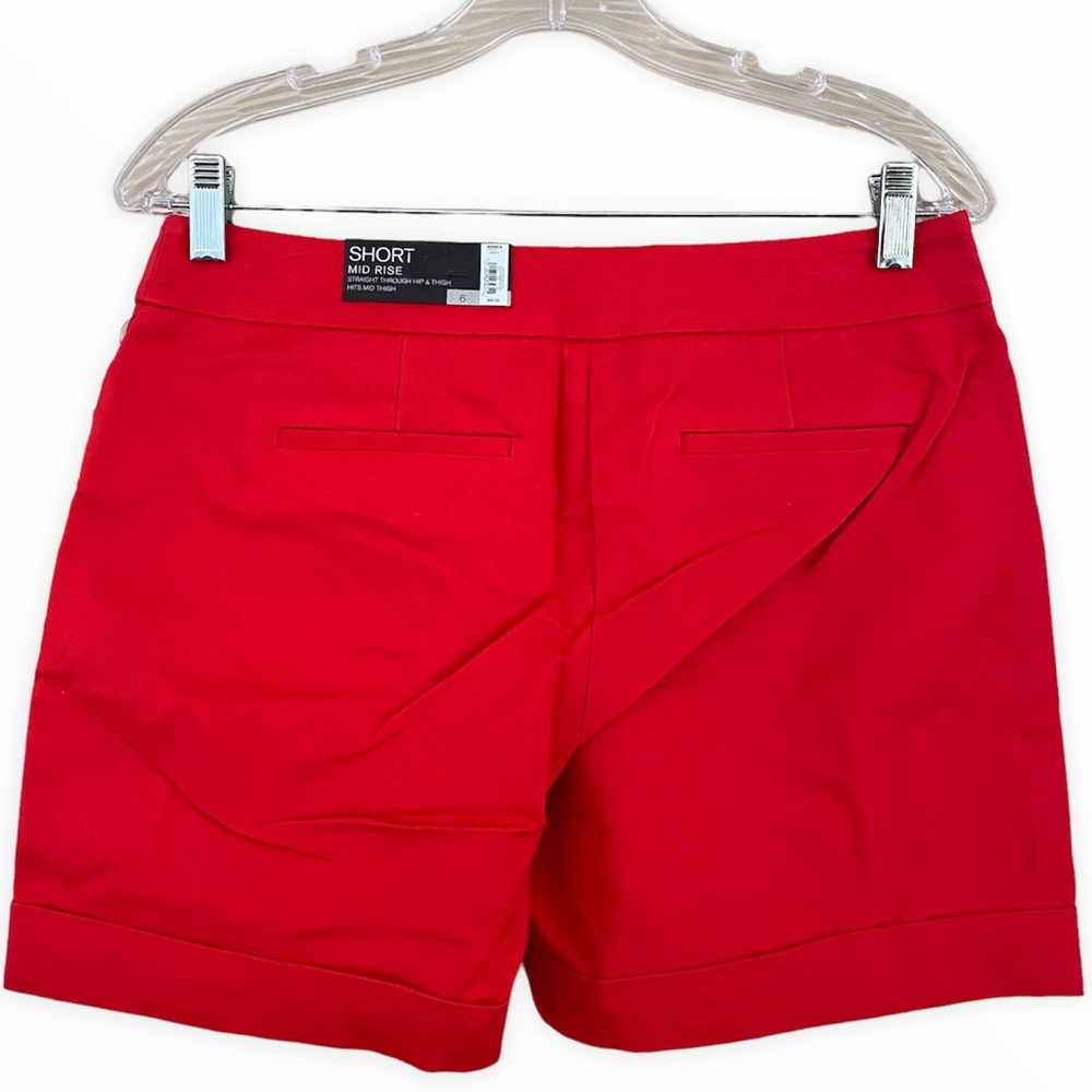 Apt. 9 NWT Red Cuff Mid Rise Shorts Size 6‎ - Picture 5 of 6